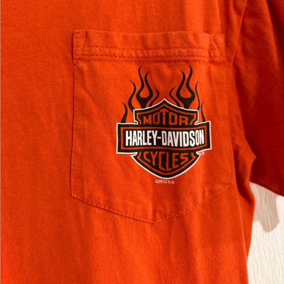 Orange vintage Harley Davidson tee - Picture 3 of 3
